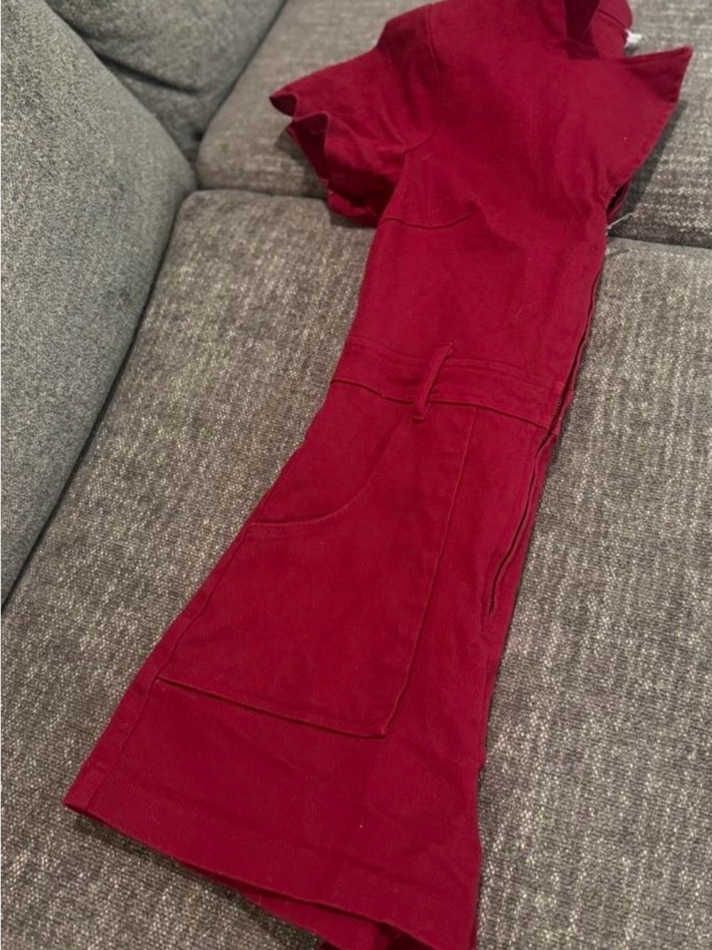 Day and Moon Let’s Go Romper in maroon. - Picture 6 of 7